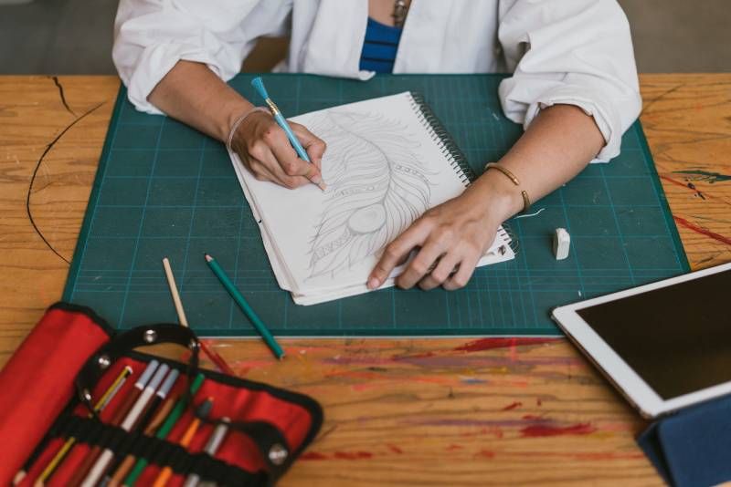 Dibujar en un espacio cómodo es esencial para mantener un hábito.