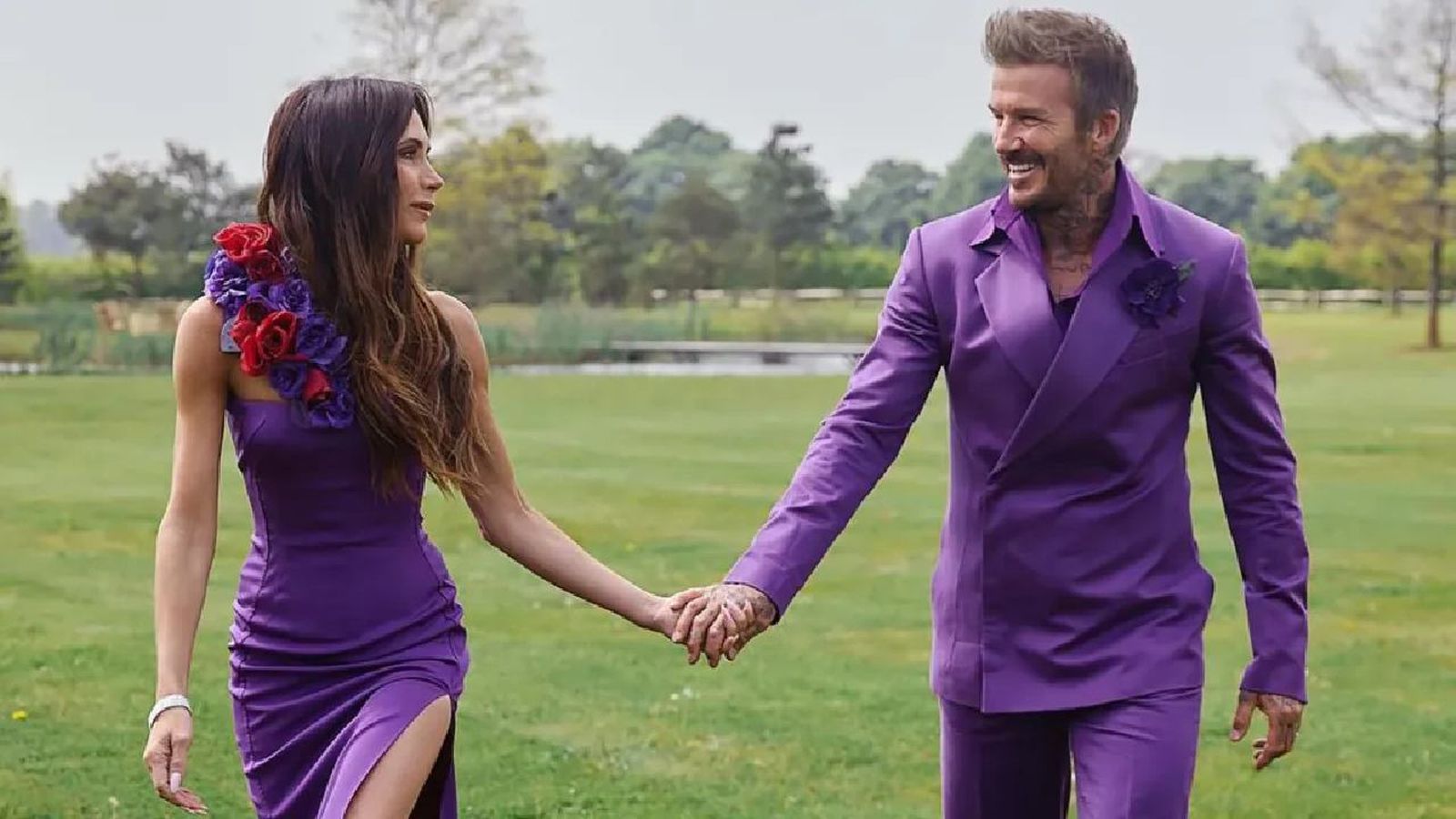 Victoria y David Beckham en su 25 aniversario de boda