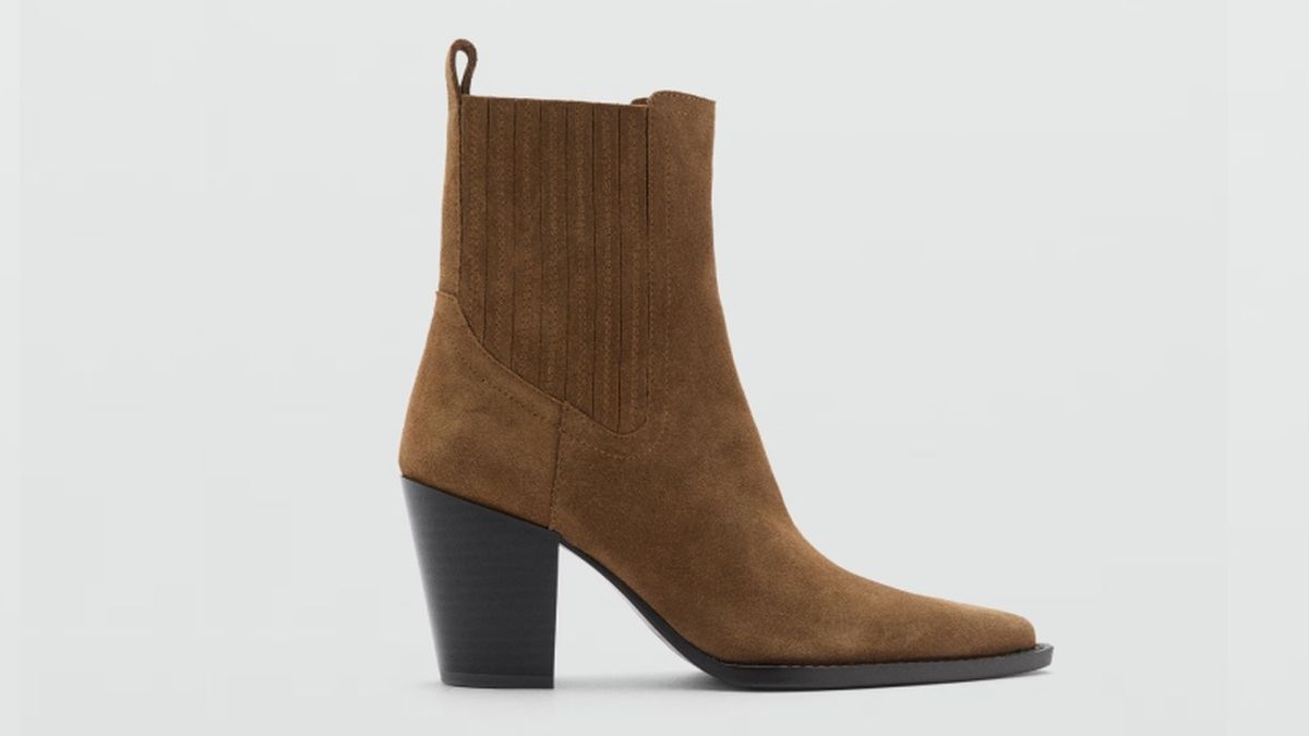 Botín serraje con tacón