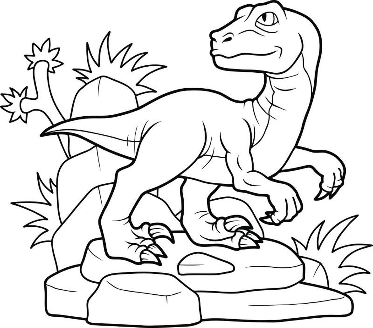 Velociraptor para colorear.
