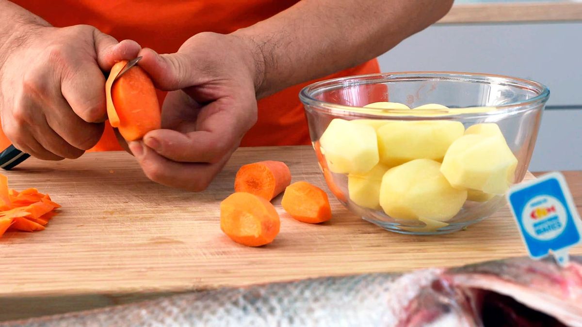 Receta de lubina al cava  paso 2