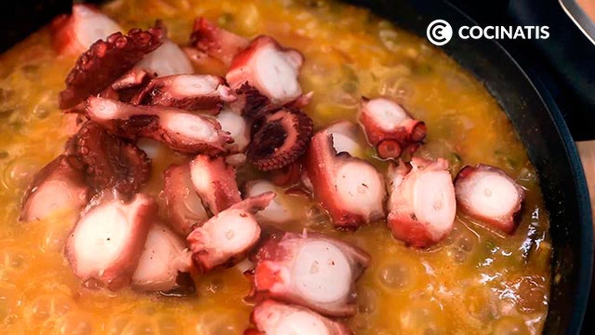 Receta de arroz meloso con pulpo  paso 5