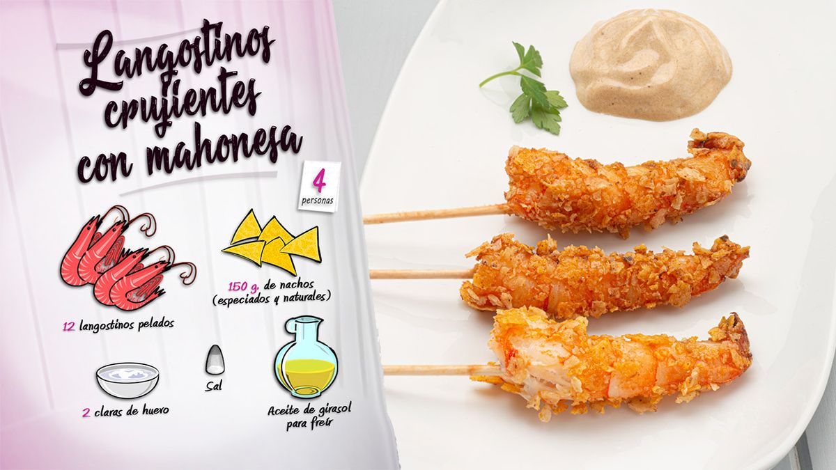 KARL66740320 langostinos crujientes con mahonesa receta joseba arguinano ingredientes