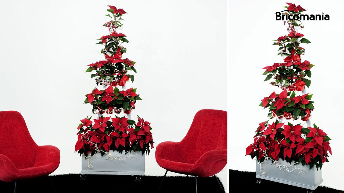 bricomania 673  arbol de navidad con flores