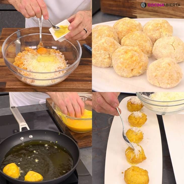 bolitas de pollo y queso receta pasos