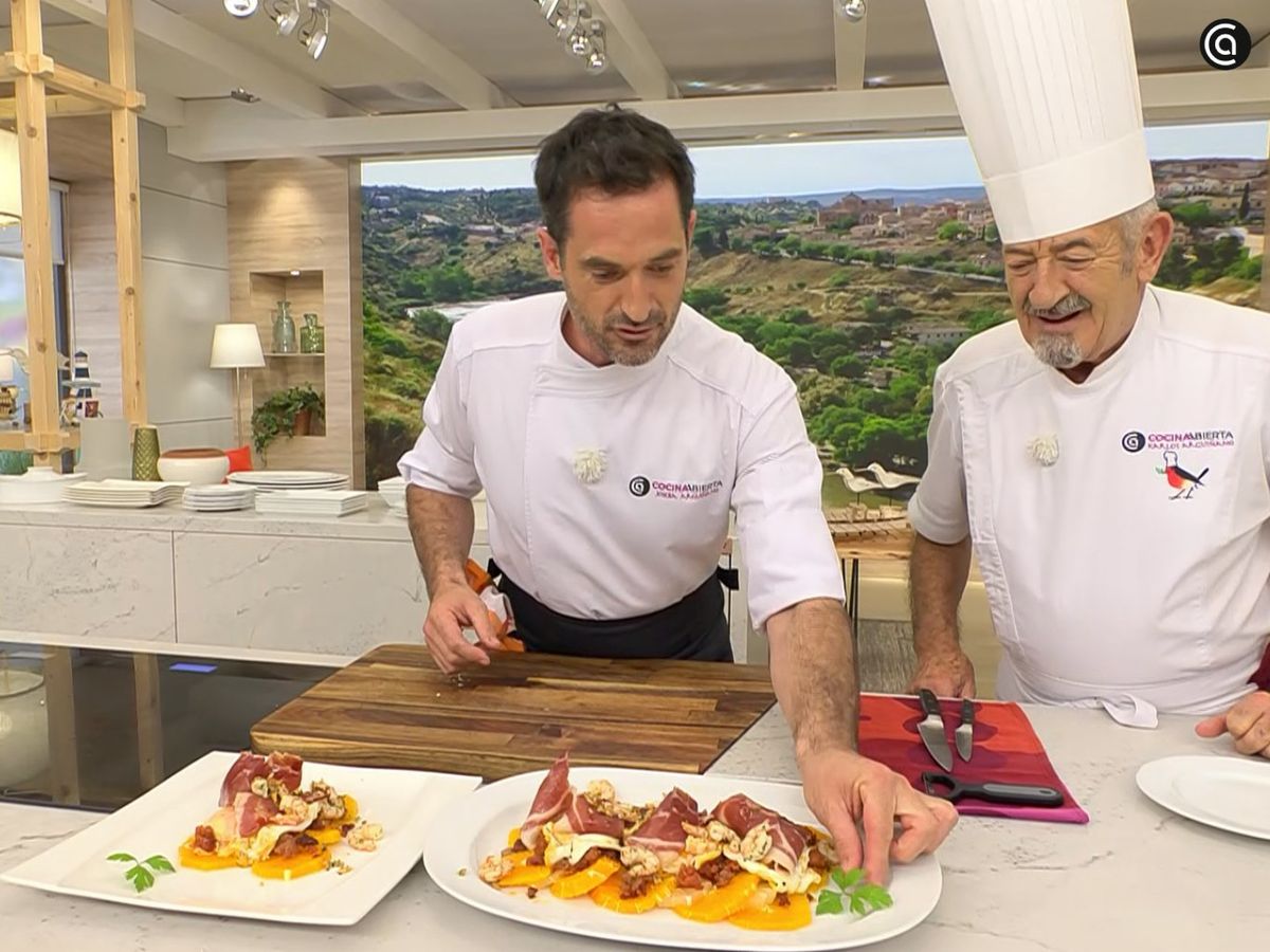 Limón serrano con gambas - paso 5