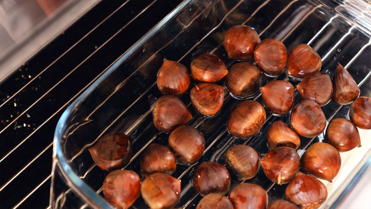 Receta castañas asadas  paso 2