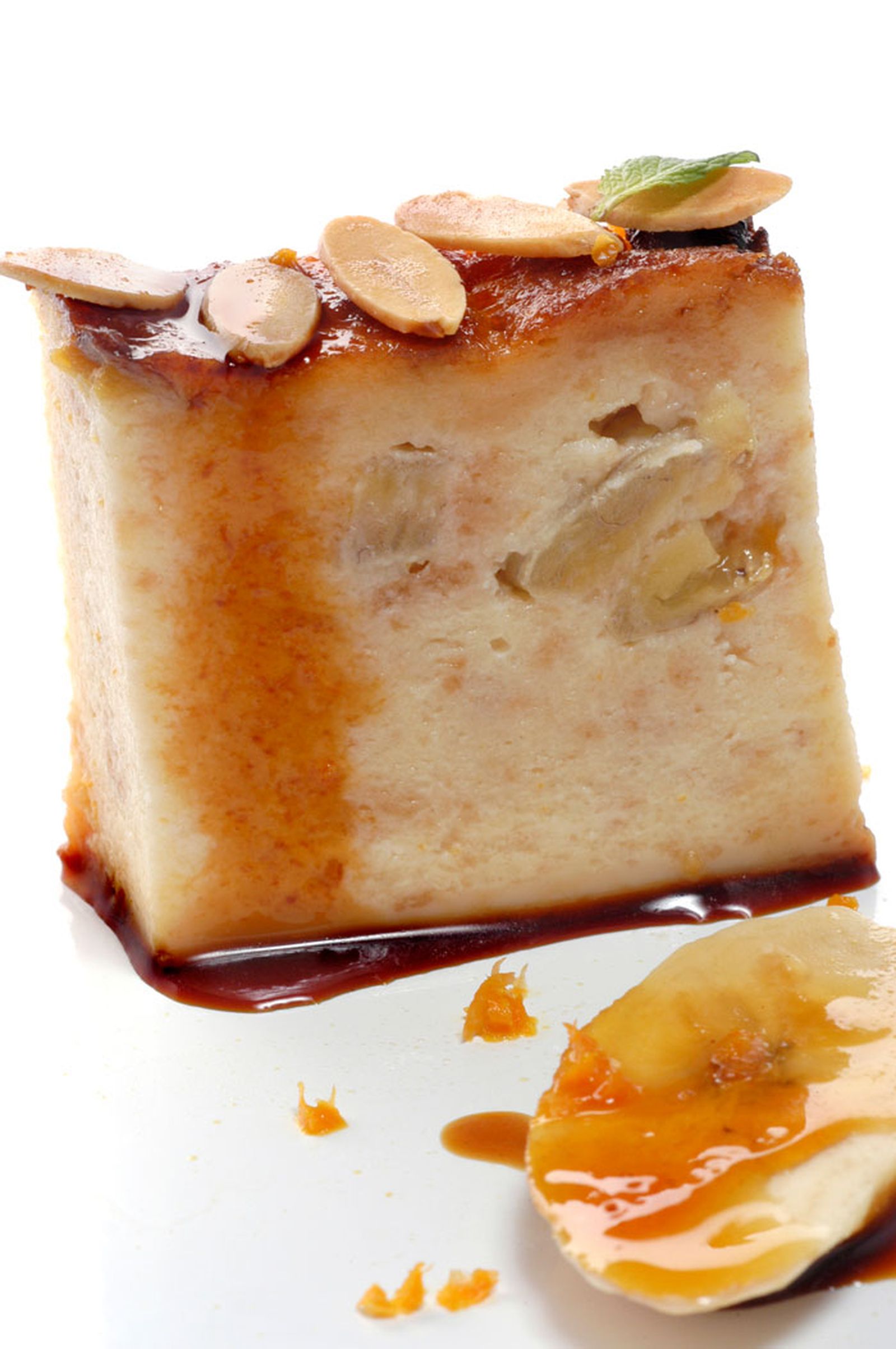 Pudín de magdalenas y plátano