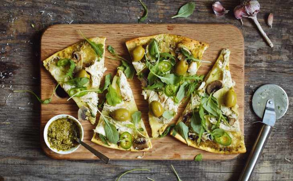 pizza keto con harina de almendras