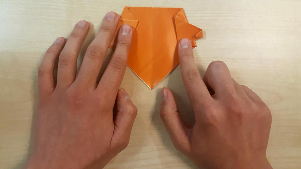 como hacer un perro shiba inu de origami paso 5