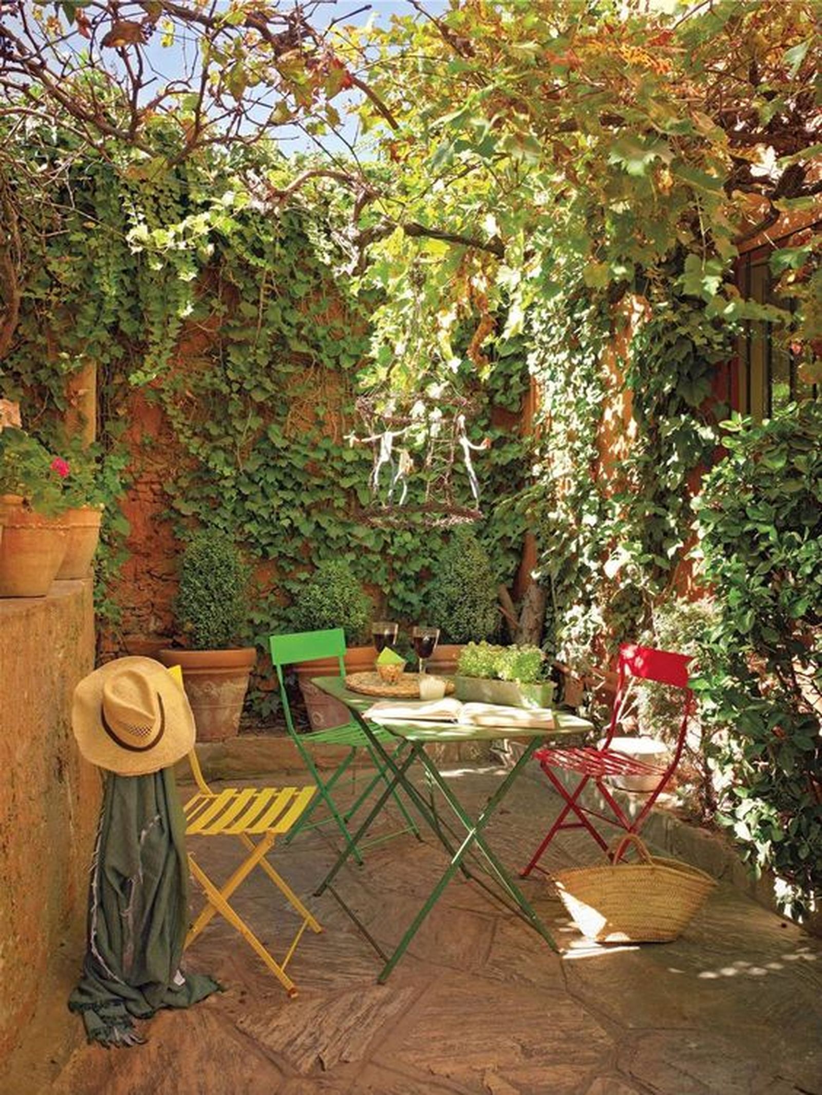decorar jardin barato muebles plegables