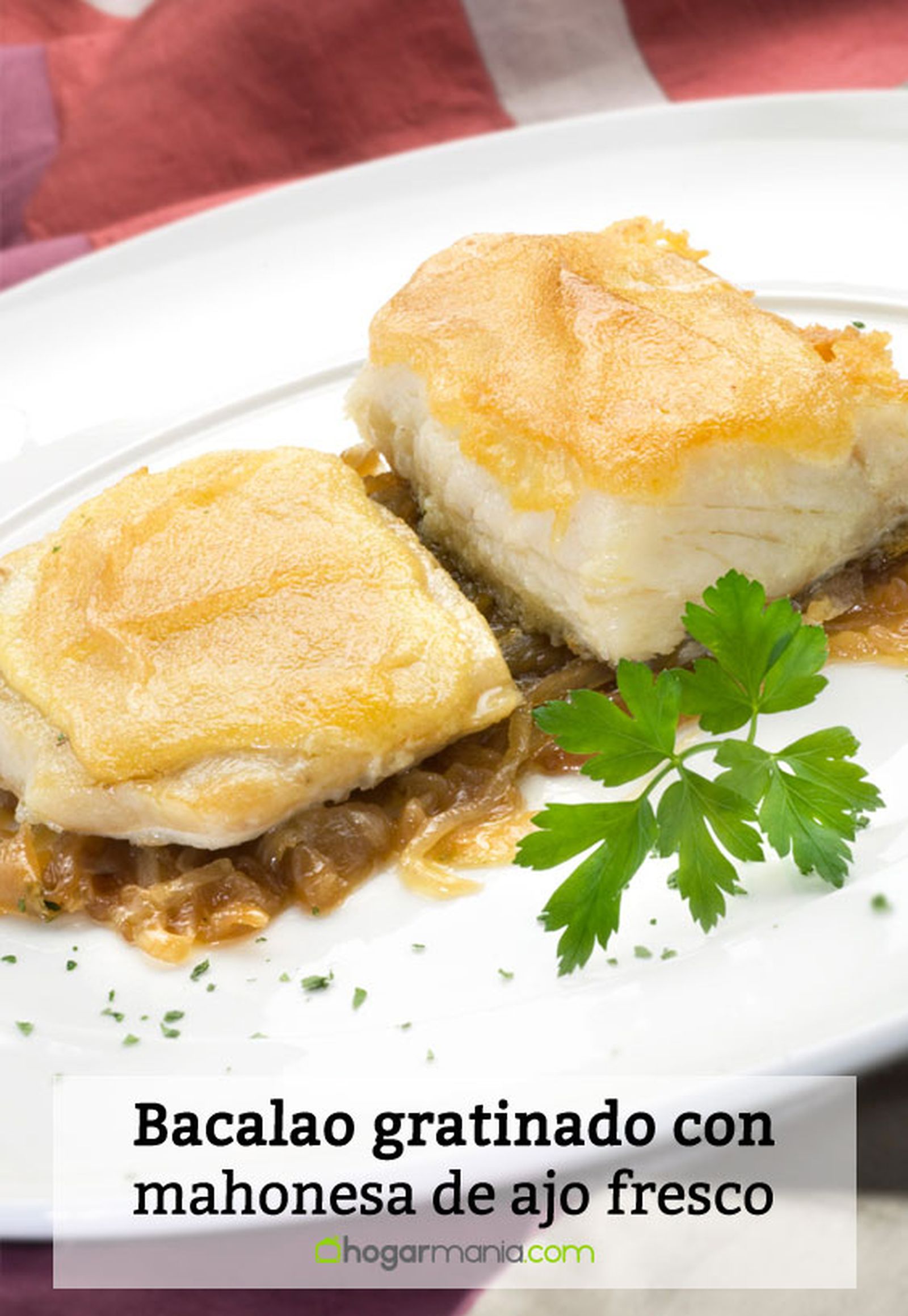 bacalao gratinado mahonesa ajo pin