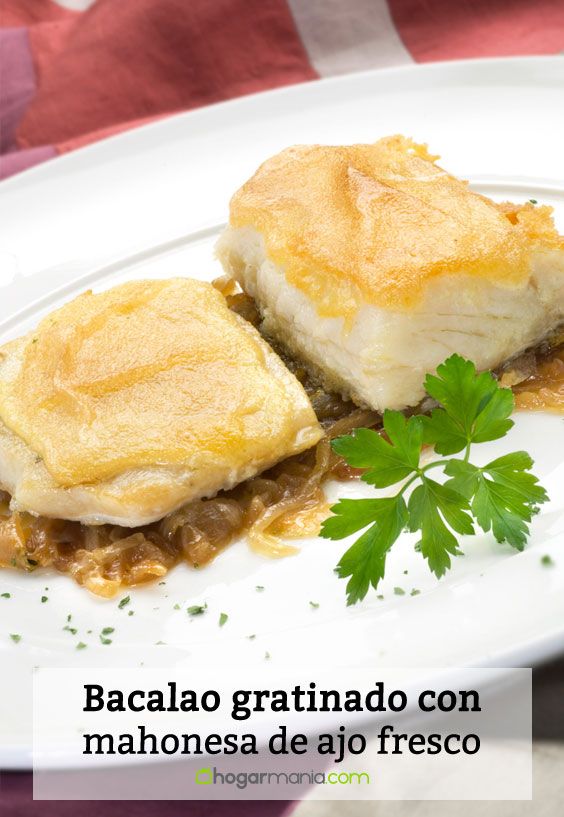 bacalao gratinado mahonesa ajo pin