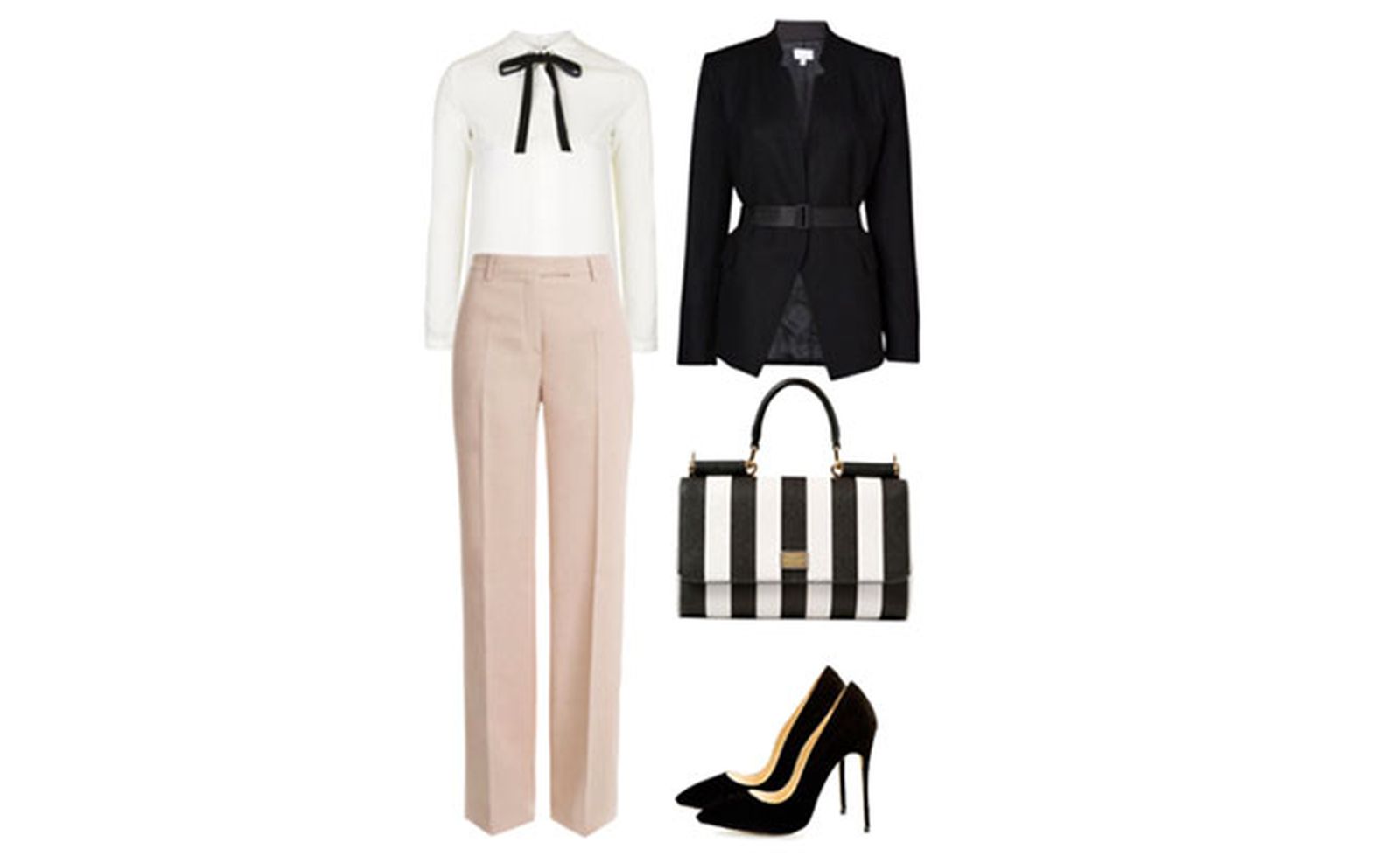 moda rayas look bolso