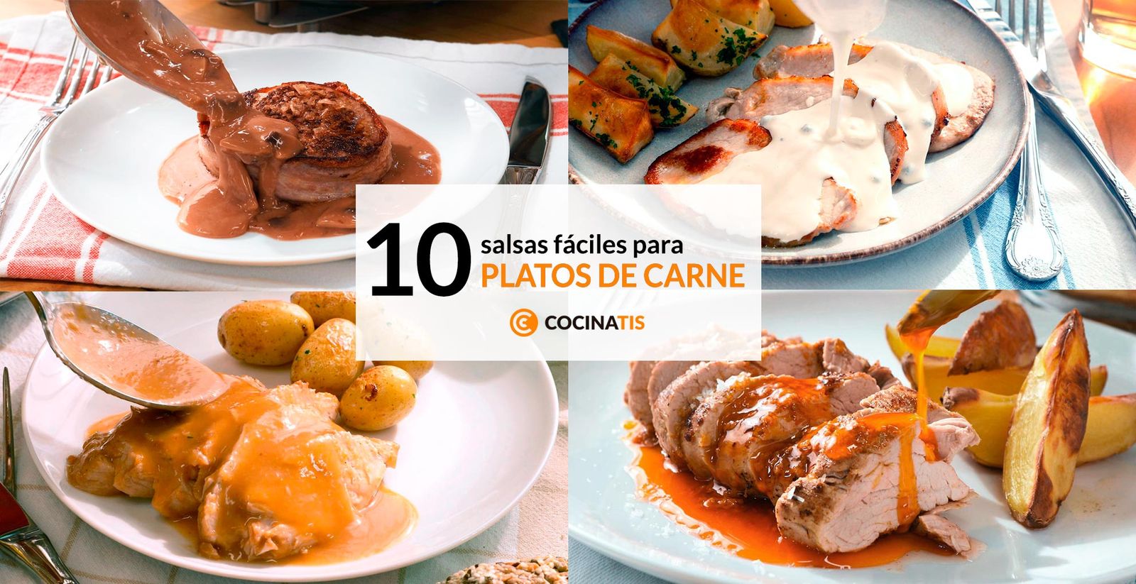 Recopilatorio de salsas fáciles para acompañar platos de carne