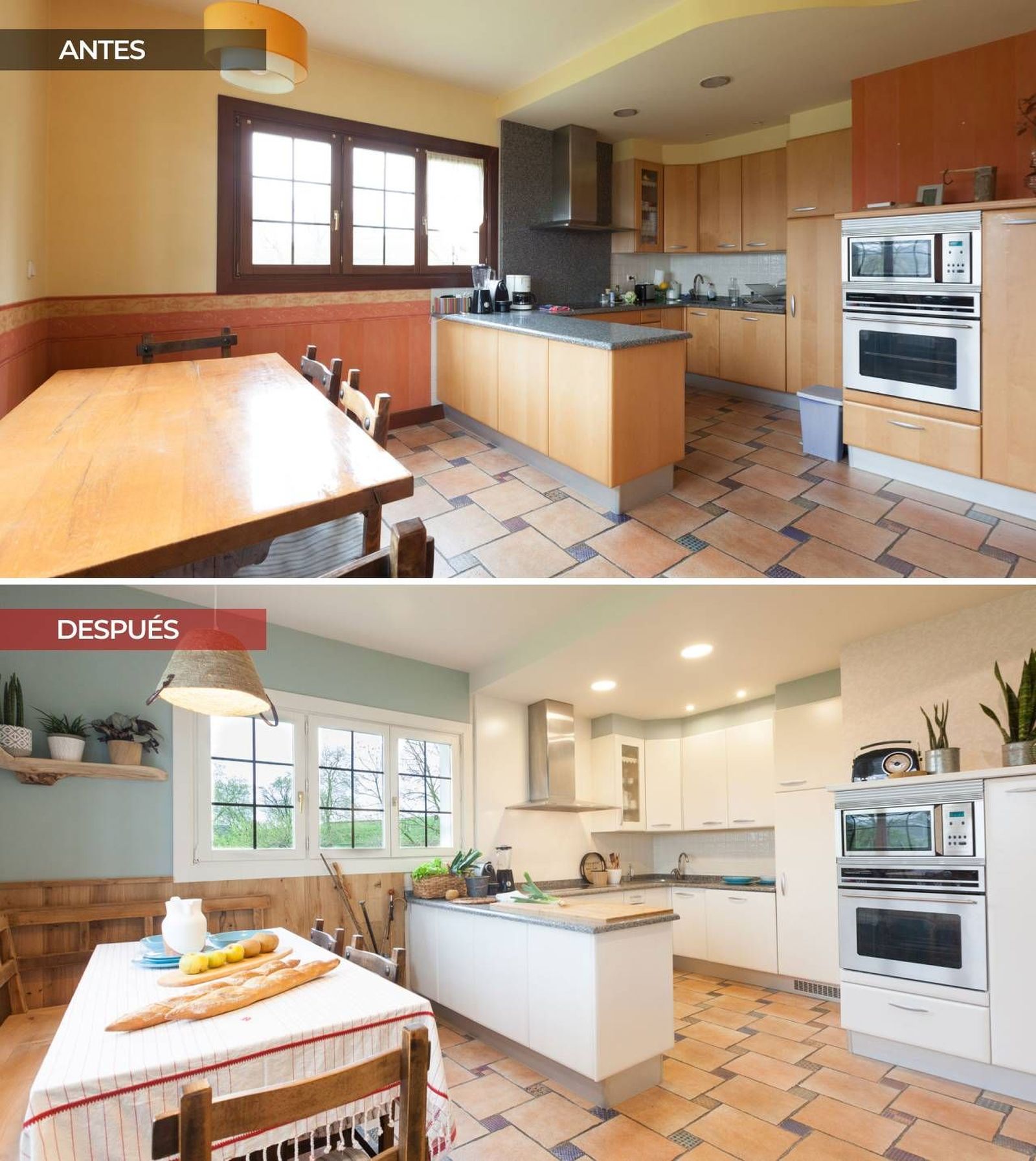 El antes y después de renovar una cocina sin obras
