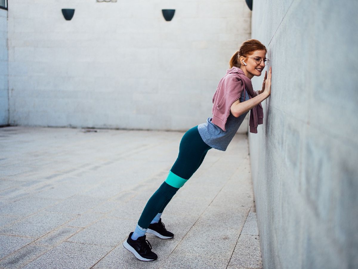 Ejercicios de push-up en la pared