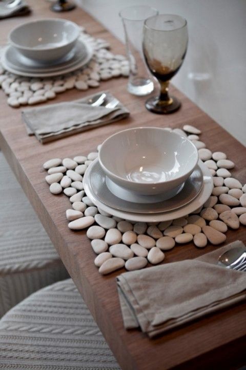 salvamanteles con piedras