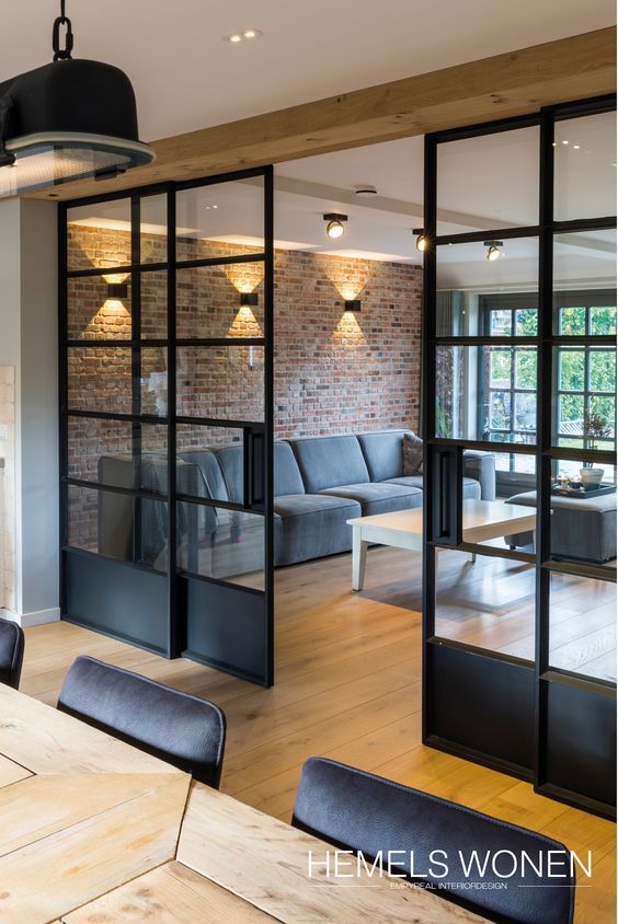 pared cristal separar cocina salon