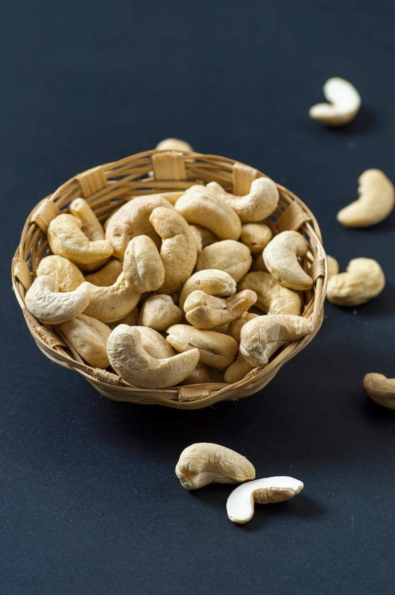 Los anacardos son frutos secos ricos en grasas saludables, proteínas y minerales.