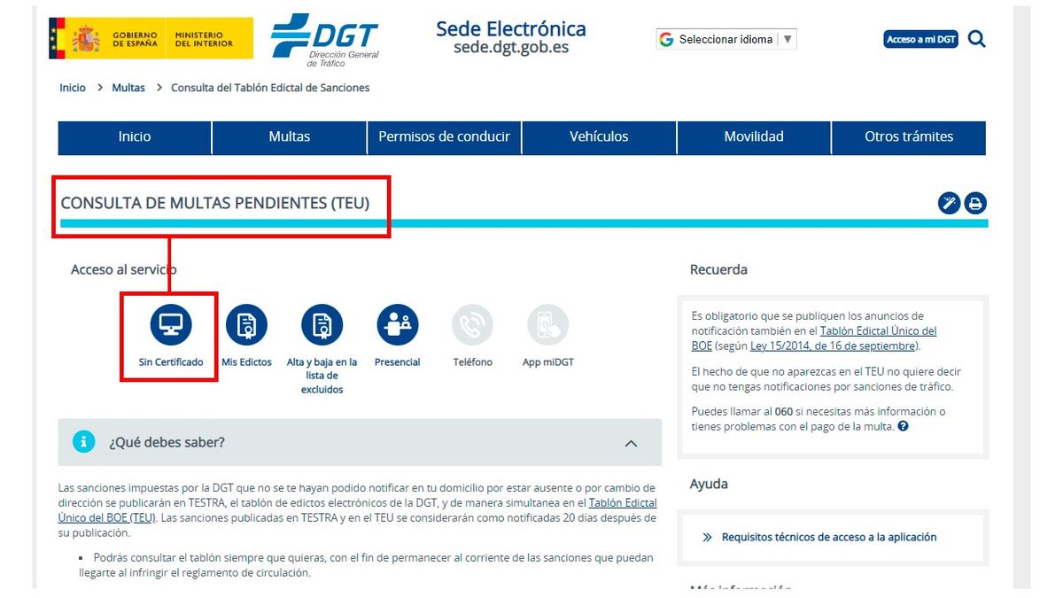 como saber si tengo multas con matricula coche