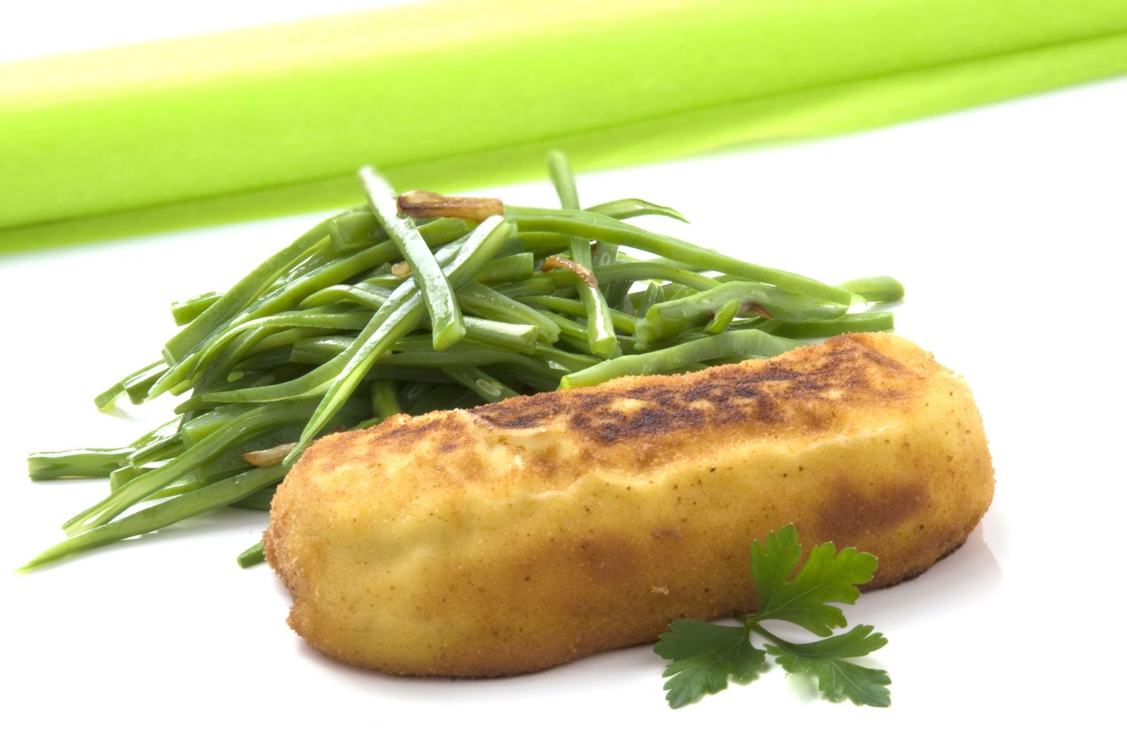 Merluza con villeroi de queso