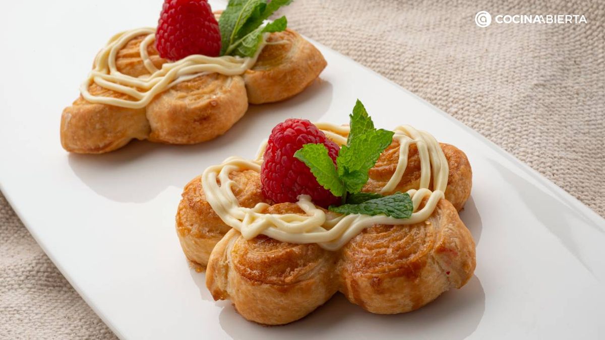 flores de hojaldre receta