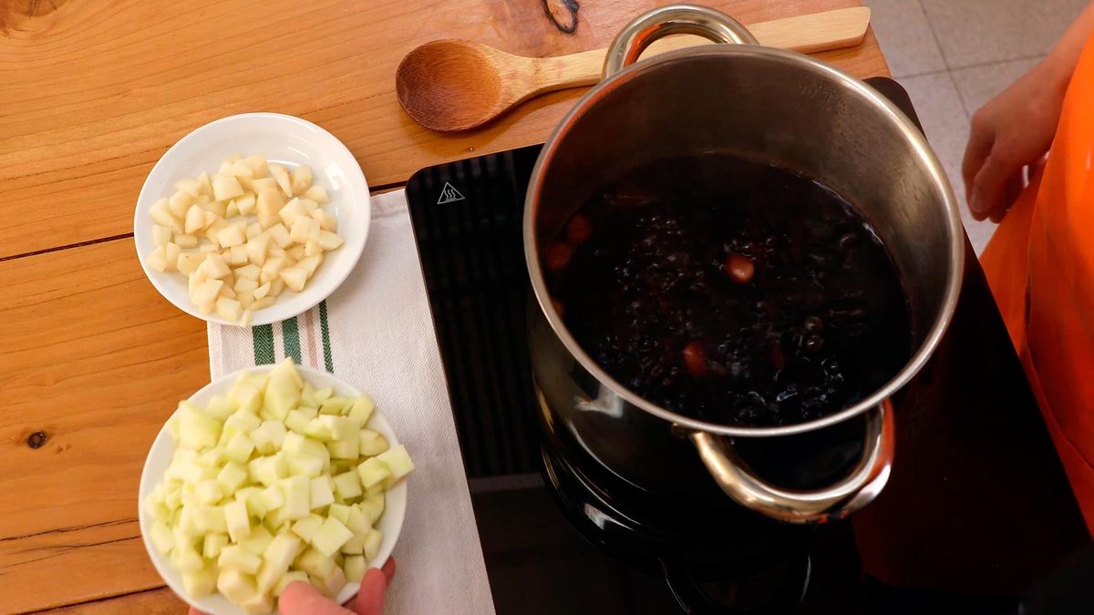 Receta de compota de frutas de Navidad   paso 4