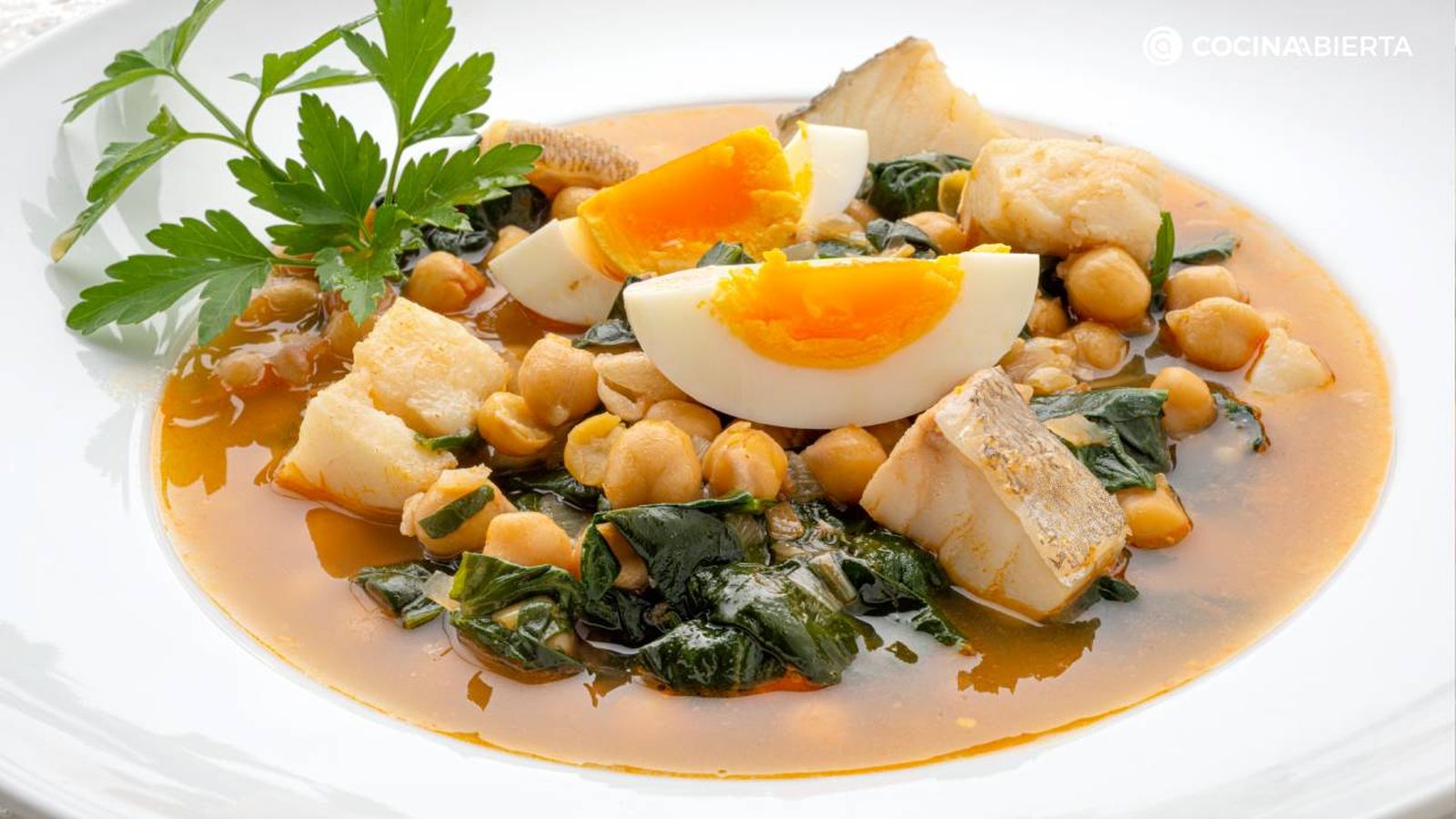 potaje de vigilia con garbanzos bacalao y espinacas receta karlos arguinano