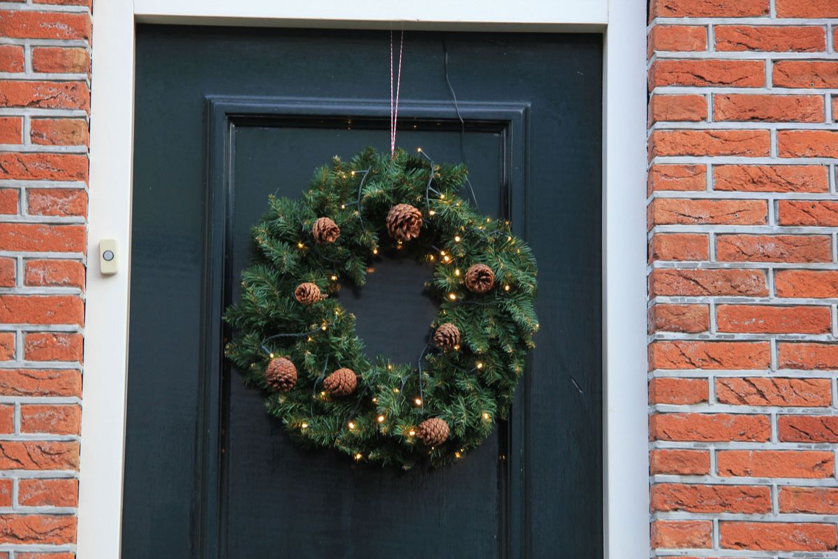 Adornos navideños para el exterior   corona