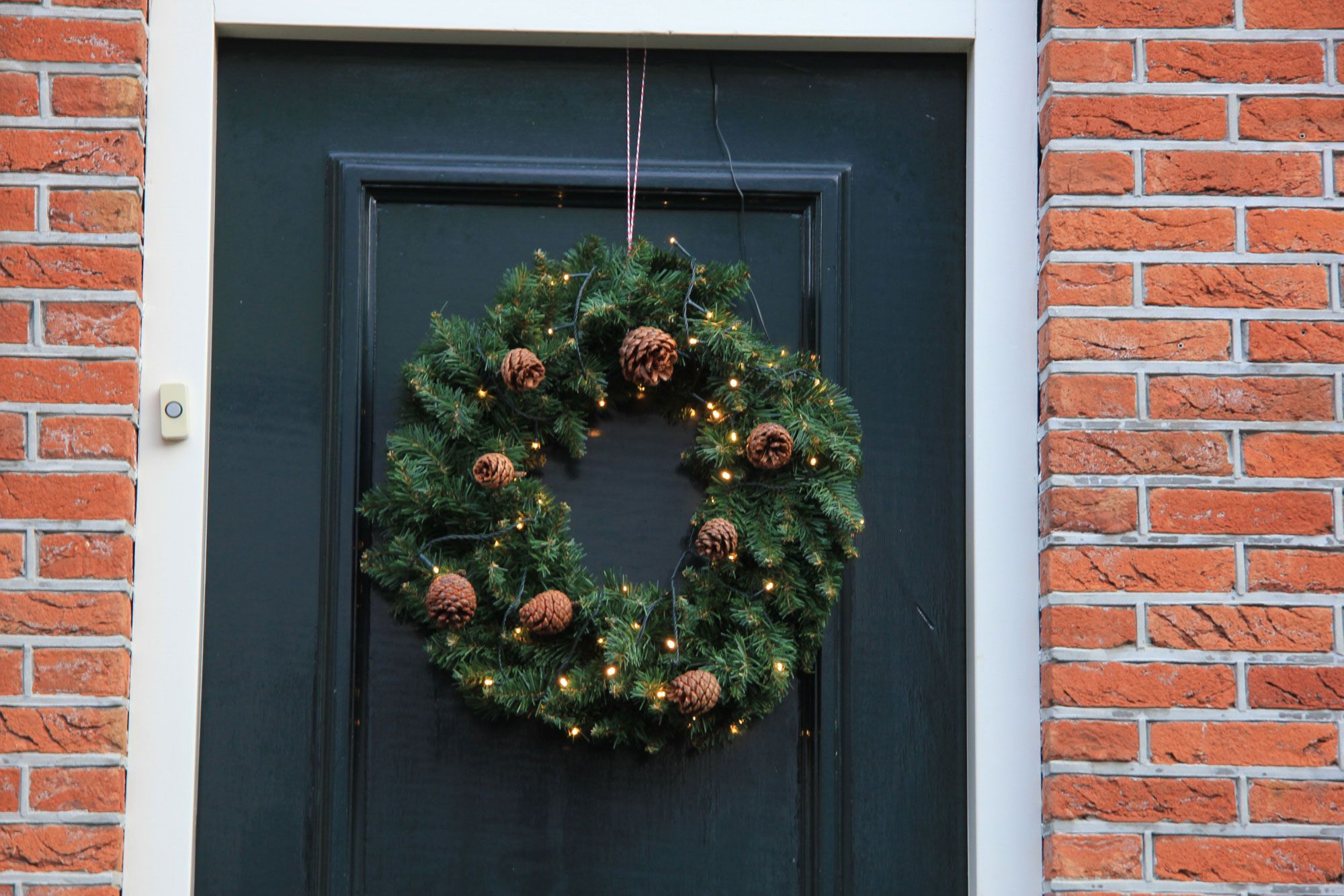 Adornos navideños para el exterior   corona