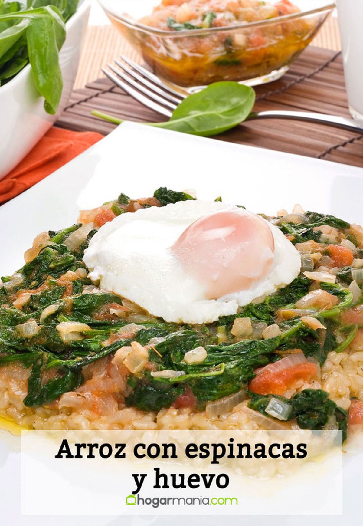 arroz espinacas huevo pin