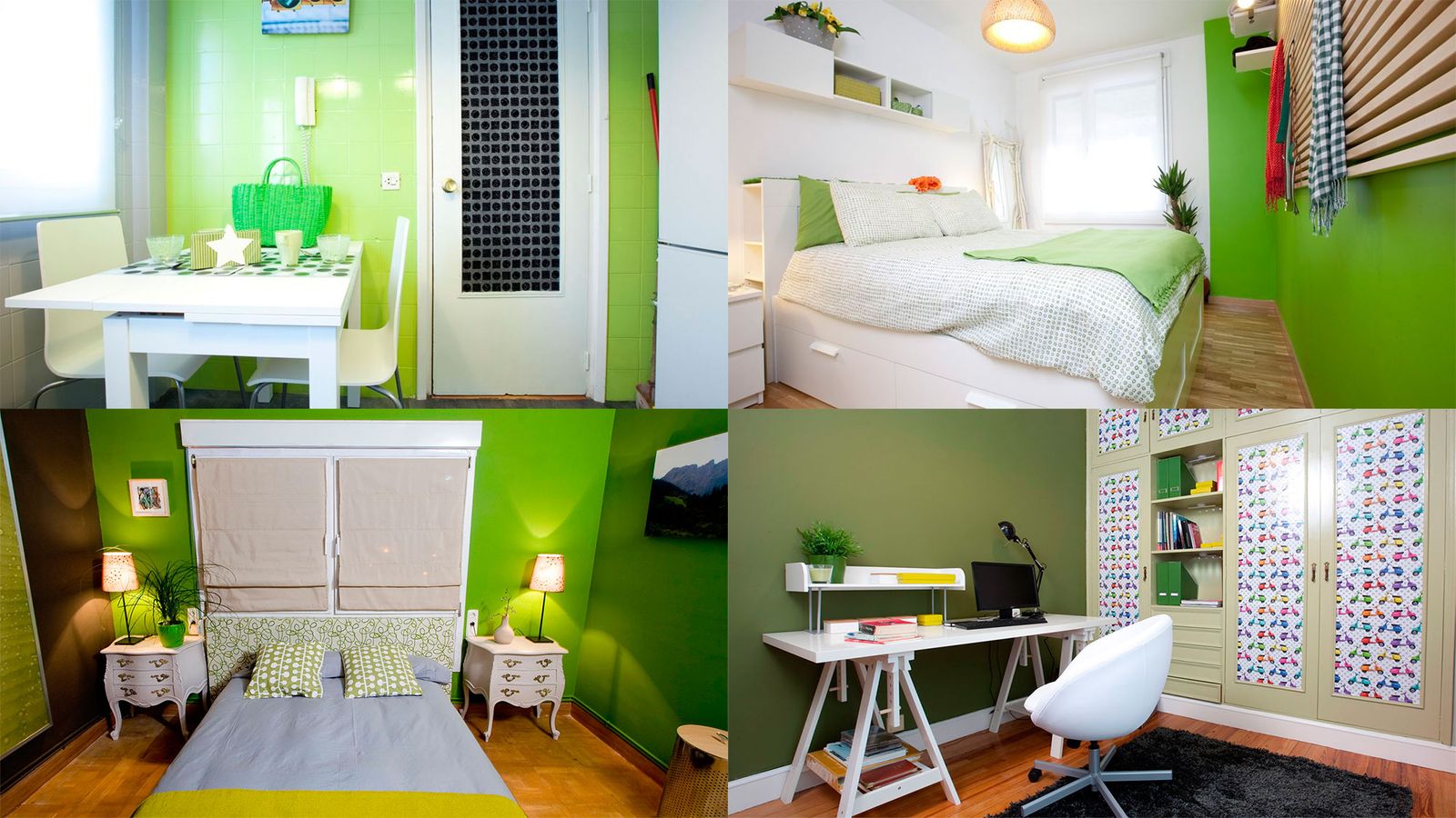 decoracion color verde