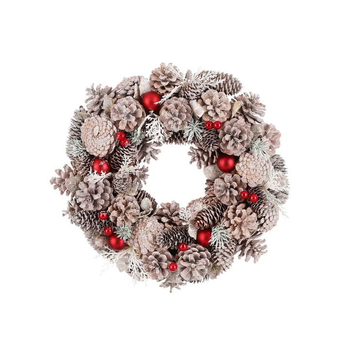 corona navidad blanca