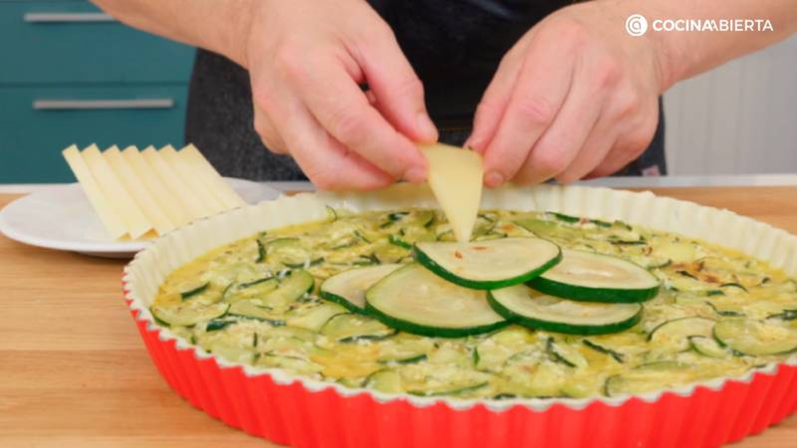 quiche de calabacin y queso receta paso5