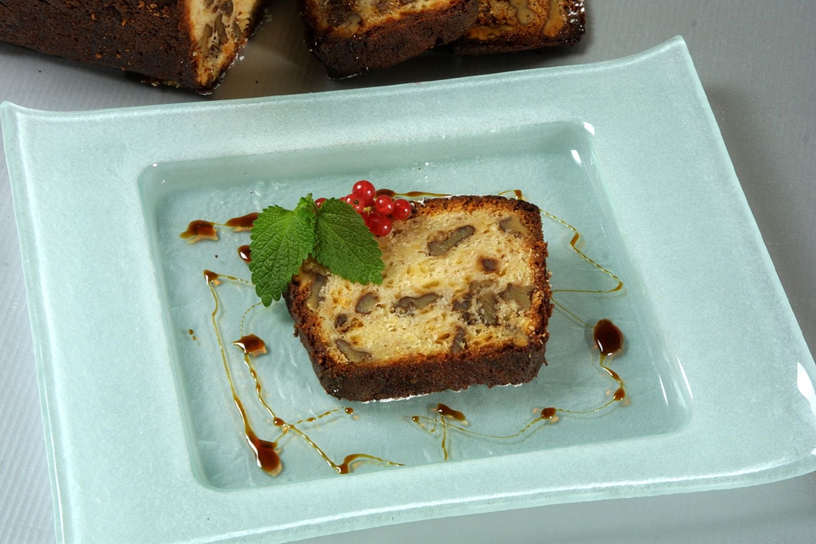 Pudín de queso y nueces