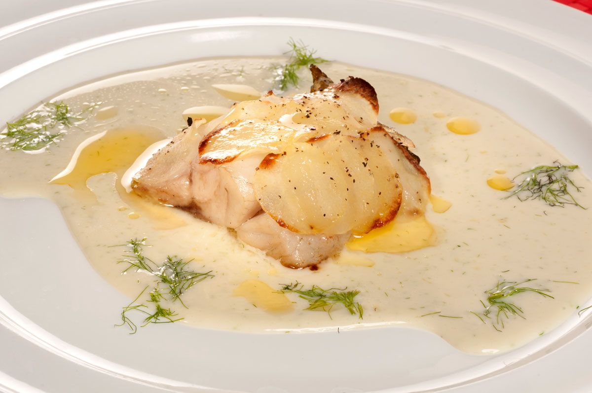 1512 Lubina en costra de papa y crema de eneldo (696) xl
