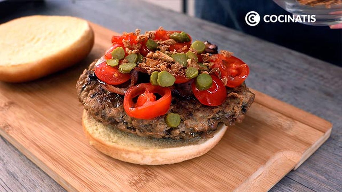 Receta de hamburguesa de carne picada y champiñones  paso 4