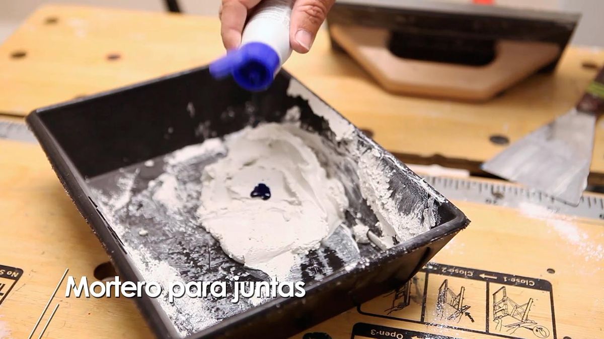 Mortero para juntas paso 3