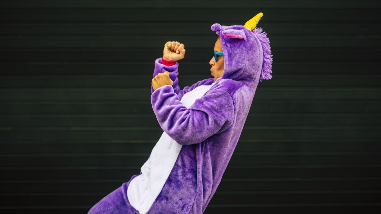 Disfraz de pijama kigurumi de unicornio