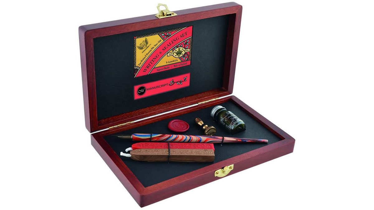 Set de escritura caligrafia sello lacre