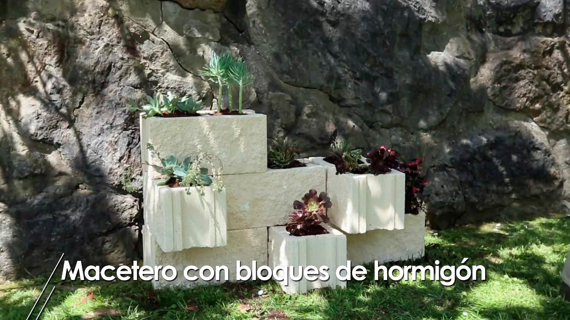 Cómo hacer un macetero con bloques de hormigón paso 8