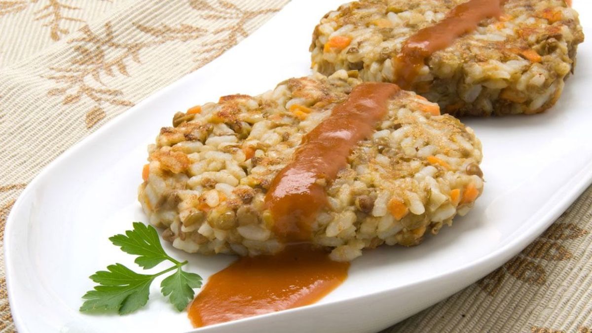 hamburguesa arroz lentejas