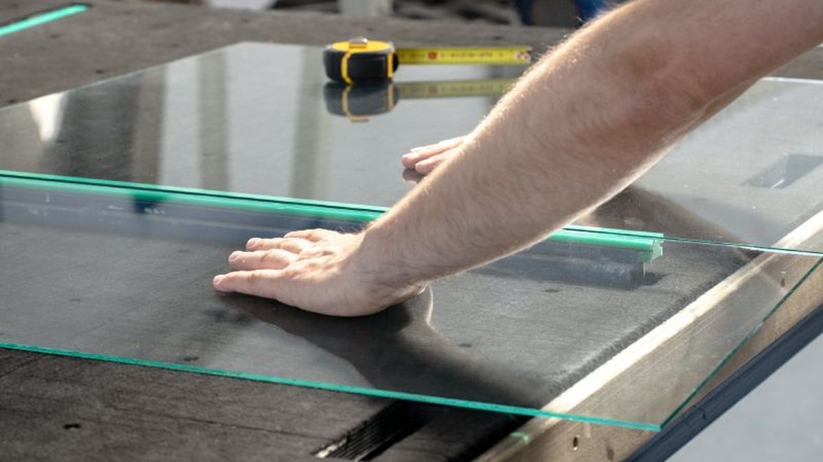 Separar los trozos de vidrio