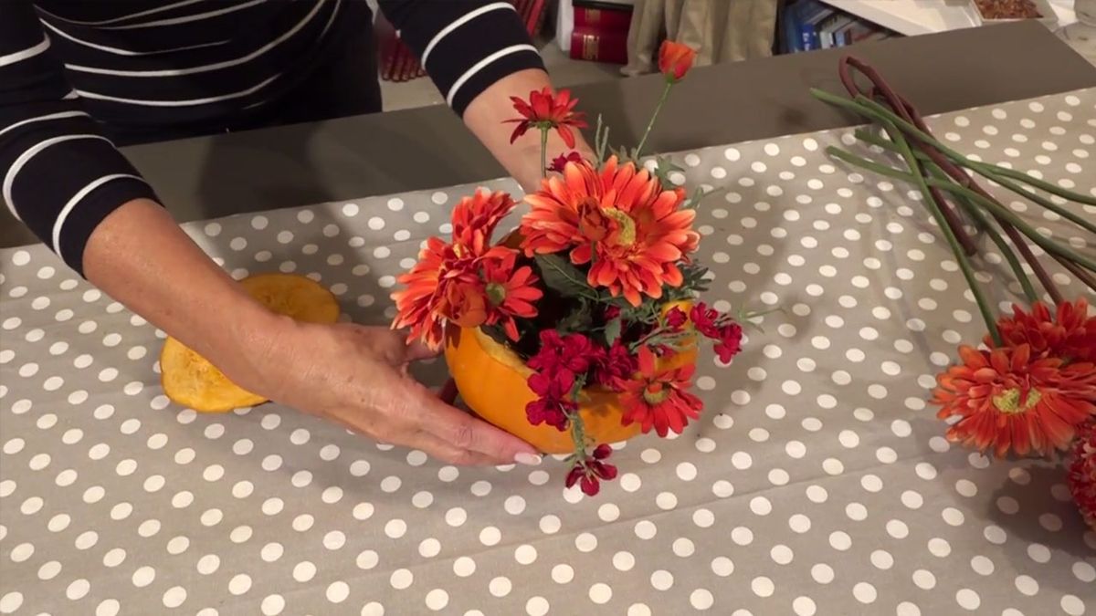 centros florales calabaza