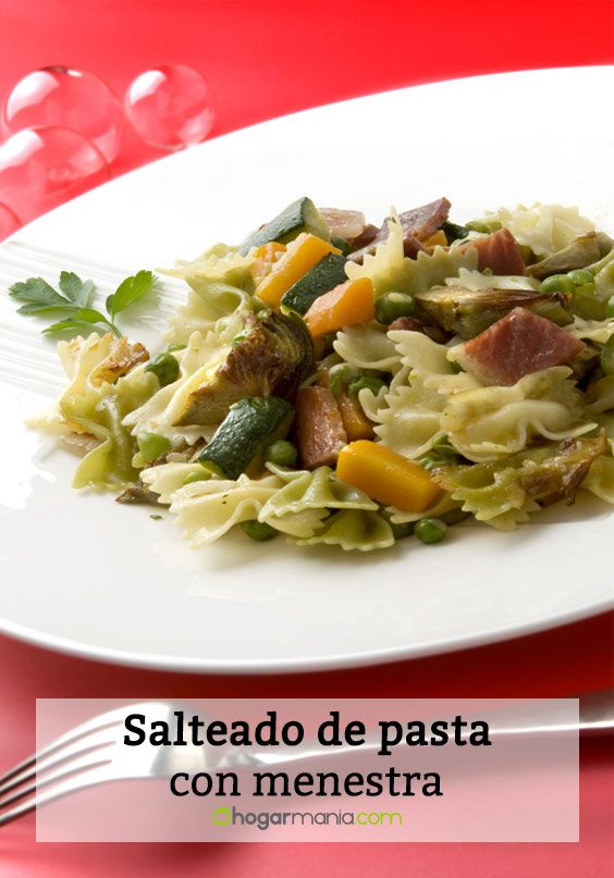 salteado pasta menestra