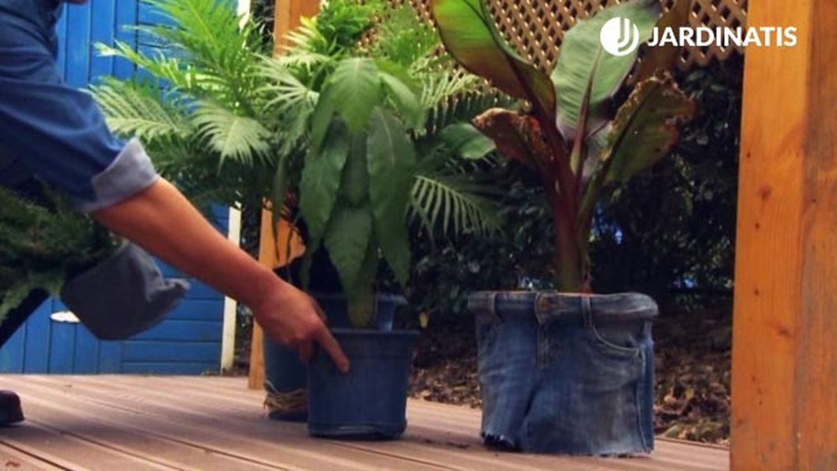 como forras tiestos con tela vaquera paso6 brico 831 jardin yt