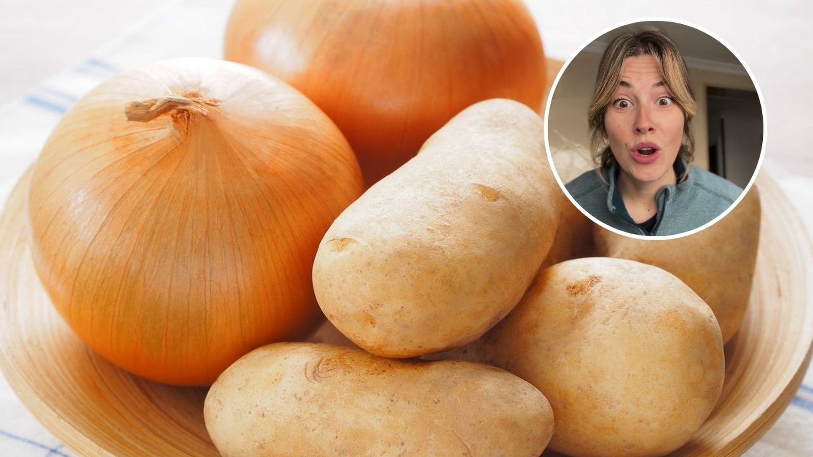 Las patatas y cebollas no se deben guardar juntas