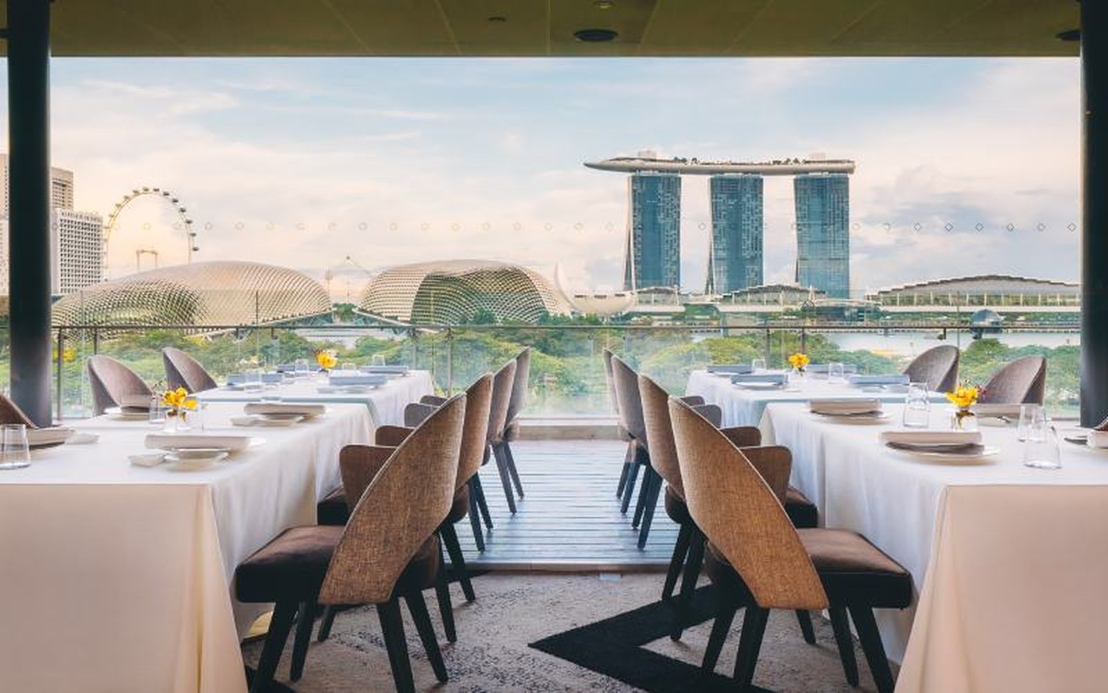 Art está en la terraza de la Galería Nacional de Singapur