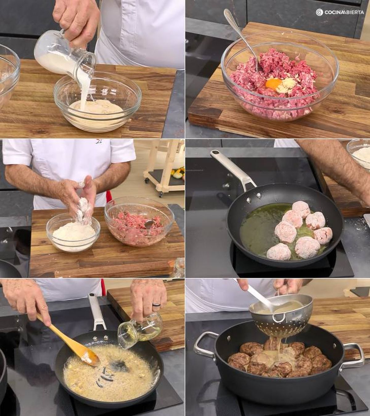 albondigas en salsa pasos